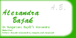 alexandra bajak business card